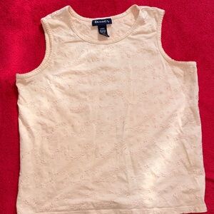 Denim&Co Orange Cream Tank Top